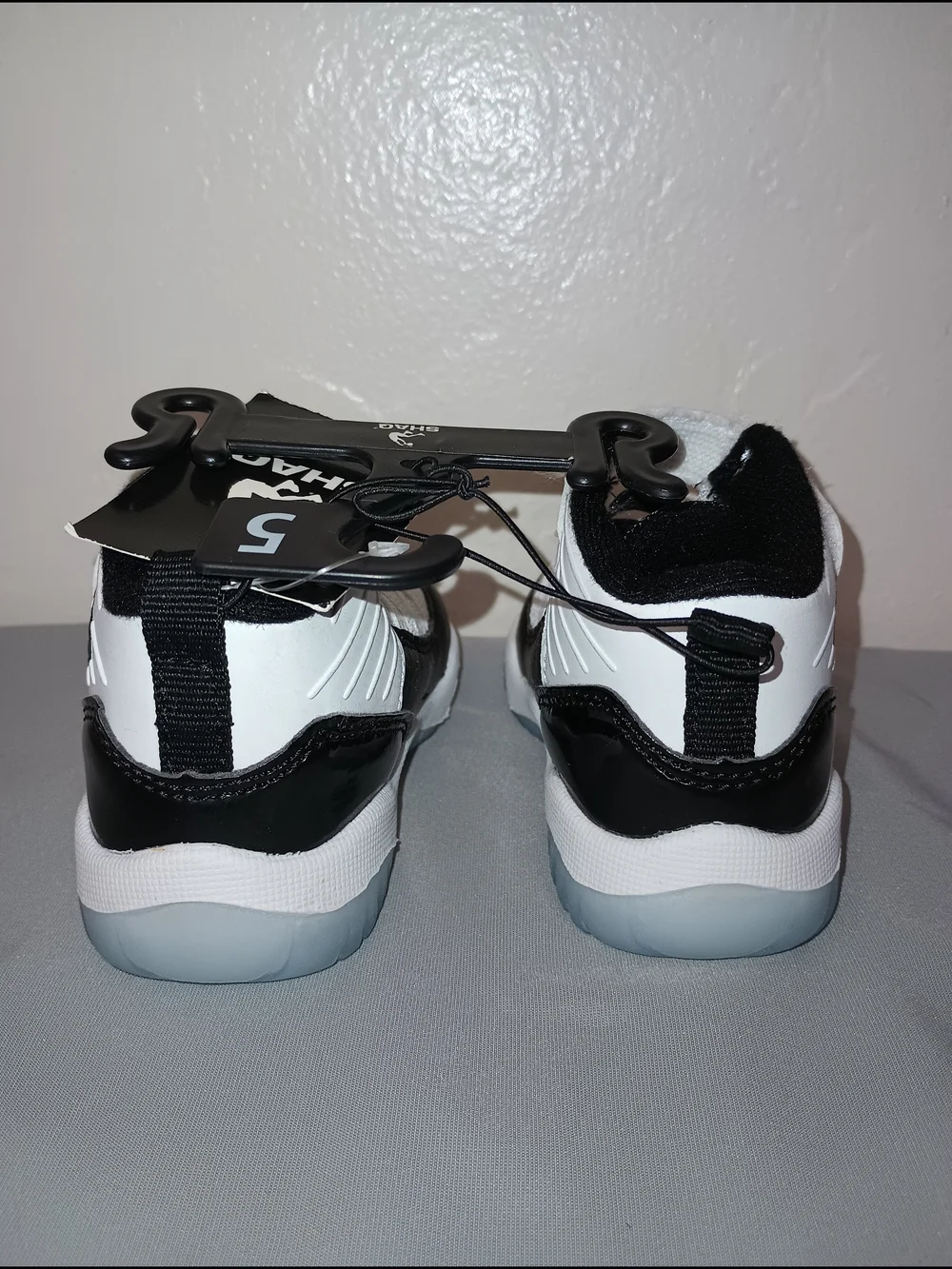 Baby Walker Shoes in Black & White with Easy Hook-and-Loop Closure